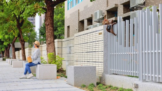 換上一層新的人行道磚與錯(cuò)落的街道座椅，給你我駐足停留的時(shí)刻，瑯瑯書聲的作伴，加上每日的朝陽(yáng)、餘暉，為眼中的風(fēng)景，添上一份迷人色彩。