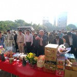 虔心祭拜天地，祈願(yuàn)剩餘工程進(jìn)度圓滿。