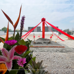 沙鹿蜜境【微丘森鄰】，在5/16吉時舉行開工典禮，建築謙藏在花海綠海中，期盼共好森活。