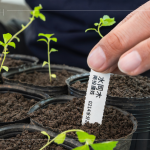 為每一種樹種繫上標籤，清楚標示樹種名稱、分盆日期、種子採集地、生產(chǎn)批號、水分、遮光級數(shù)，方便日後記錄與維護。