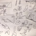 來自藝術(shù)家張婷雅的手稿，充滿了想像空間，串聯(lián)旱溪鳥類，臺灣特有的動植物，與自然環(huán)境共容並生生不息。