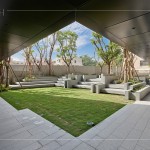 創(chuàng)遊式中庭，多層次石階，綠意層層環(huán)繞花樹(shù)，坐臥綠野香坡，天光劇場(chǎng)放映，與家人享生活的美好。