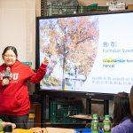 下半堂進(jìn)行楓香果實(shí)手作課，透過(guò)老師的專(zhuān)業(yè)介紹下，了解大自然裡的生態(tài)與奧秘。