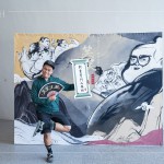 『新業(yè)掌門人在此！』，精心設(shè)計的手拿牌搭配靈活的肢體動作，住戶恣意發(fā)揮，呈現(xiàn)心目中武林大俠的模樣。